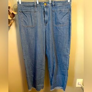 Loft frayed ankle jeans